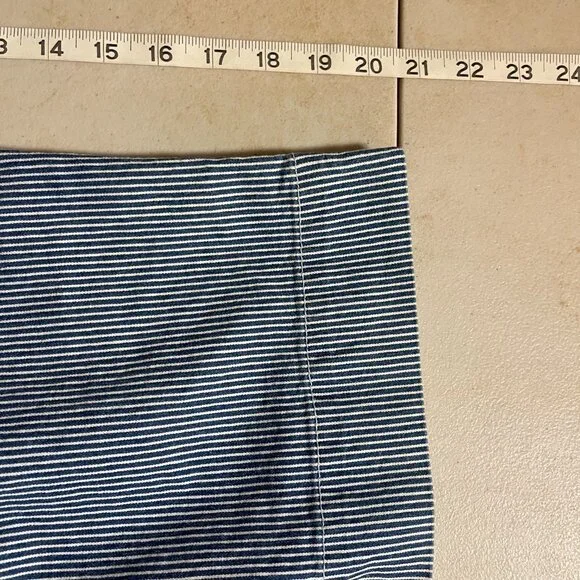 Avenue Denim Blue Striped Crapri Jeans 24W | Railroad Stripe | Plus Size - Picture 10 of 11